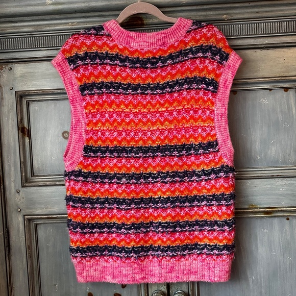 Andersson Bell Candy Crewneck Pink Vest Size L/XL - Picture 8 of 9